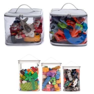 Imagem de Kit 5 Organizadores para Brinquedos Infantis com Zíper - Momis Petit, 
