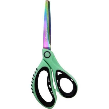 Imagem de Tesoura Titânio 21cm Patchwork Scrapbook Cabo Alto Relevo - Westpress