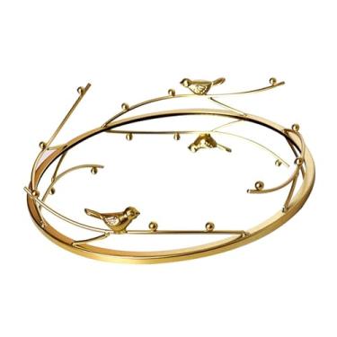 Imagem de Ioensy Bandeja de espelho decorativa, suporte para velas, centro de mesa, bandeja redonda espelhada para perfume, organizador de maquiagem para casa, cômoda,