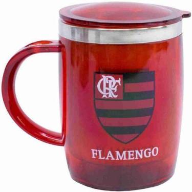 Imagem de Caneca Térmica Com Tampa 450Ml - Flamengo - Mileno