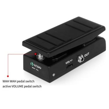 Imagem de Pedal VEDO CP520 Wah e Volume True Bypass para Guitarra, Teclado e Bai