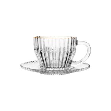 Imagem de Conjunto De Xícaras Para Café Com Pires Em Cristal Imperatriz Com 8 Peças 110ml Wolff