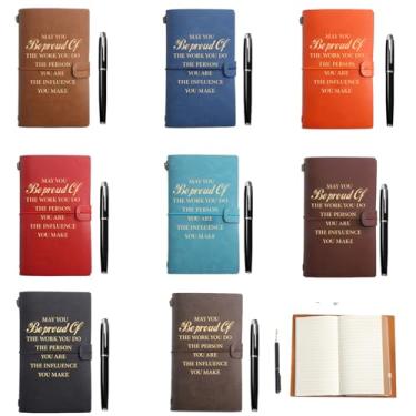 Imagem de Zosebffej Thank You Gifts Leather Journal Notebook Appreciation Inspirational Journal Motivational Notepad & Pen Set for Employee,Teacher,Pastor,Nurse,Volunteer（10Pcs）