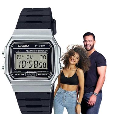 Imagem de Relogio De Pulso Casio Vintage F-91W Digital Unissex Retro Masculino Feminino Esportivo