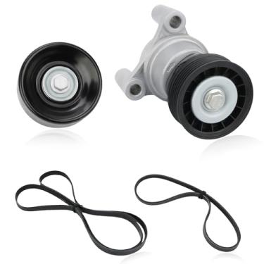 Imagem de VANJING Kit de montagem de polia tensora de correia de transmissão compatível com Cadillac Chevrolet GMC Hummer 2009-2019 Substituição para 39083 12609719