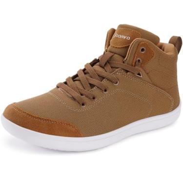 Imagem de Joomra Sapatos femininos largos de cano alto | Sola de borracha sem queda | Suporte confortável no tornozelo, W8251 | Marrom, 6.5 Wide