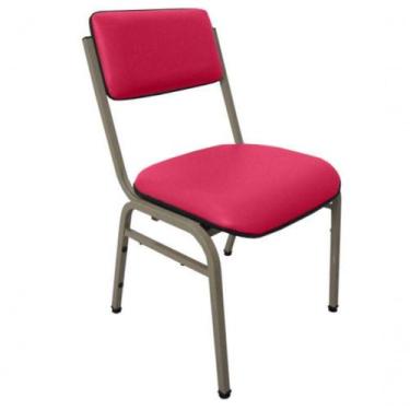 Imagem de Cadeira Empilhável Para Auditórios Linha Hotel Smart Rosa - DESIGN OFF