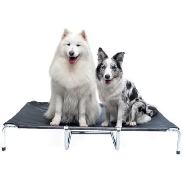 Imagem de Cama Suspensa Pet Cachorro Grande Portátil Resistente Lavável Reforçada 120x90x18cm Confortável Mec G Pet