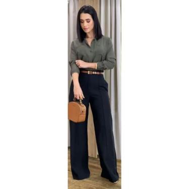 Imagem de conjunto alfaiataria feminino 3 peças roupas femininas Elegante Calça 