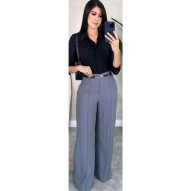 Imagem de conjunto alfaiataria feminino 3 peças roupas femininas Elegante Calça 