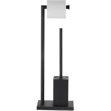 Imagem de Suporte De Escova De Vaso Sanitário De Chão Com Suporte De Papel Higiênico Suporte De Tecido De Aço Inoxidável Escova De Vaso Sanitário, Copper