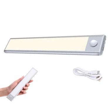 Imagem de Luminaria LED 3 Tons Sensor Movimento Presença 3 Modos Bateria Recarregavel USB Luz Quarto Sala Armario Cozinha Corredor Escada