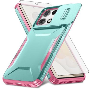 Imagem de Asuwish Capa de celular para Motorola Moto G 5G 2025 com protetor de tela de vidro temperado e capa de câmera deslizante fina, rígida, híbrida, à prova de choque, acessórios para celular G5G 5 G G5