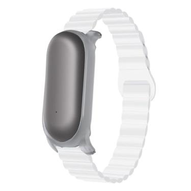 Imagem de Lamshaw Compatível com pulseiras Plaud NotePin, pulseira esportiva de silicone compatível com gravador de voz Plaud NotePin (branca)