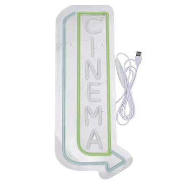Imagem de Luocute Cinema Neon Sign, Arrows Neon Light para Wall Decor Movie Theater Led Signs Movie Led Lights para Home Theater Film Room Commercial Store Decoração, Pendurado