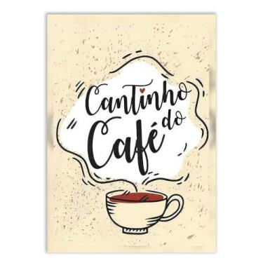Imagem de Placa Decorativa Cantinho Do Café Cozinha Bar Decoração Poster Quarto Sala