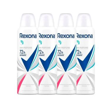 Imagem de Kit Desodorante Aerosol Rexona Sem Perfume 150ml - 4 Unidades