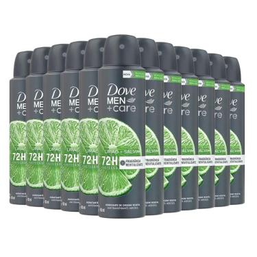 Imagem de Kit Desodorante Aerosol Dove Men Limão 150ml - 12 unidades