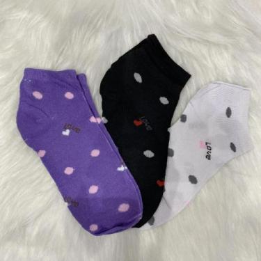 Imagem de 6 pares de meia soquete feminina  - AG