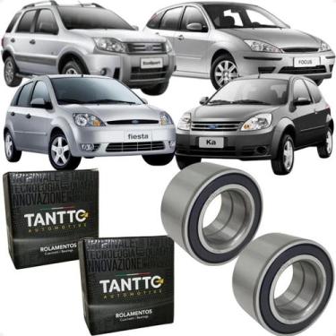 Imagem de Par Rolamento Roda Dianteira Fiesta Ecosport Focus Ka Sem Freio ABS - 