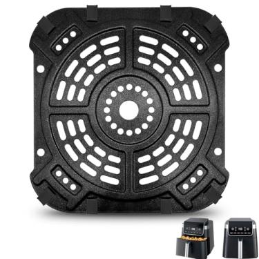 Imagem de GWY Peças de reposição para fritadeira de ar Ninja AF181 Air Fryer Pro XL 6 em 1 6,5 QT, 21 cm × 20 cm Air Fryer Grill Pan Grill Plate Crisper Plate Acessórios Tray Rack com amortecedores de borracha,