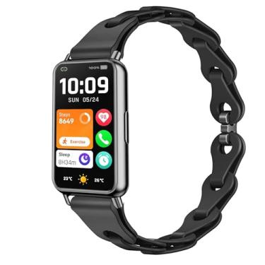Imagem de Compatível com pulseiras Mingdaln Fitness Tracker, pulseiras de substituição de silicone elástico de 16 mm compatíveis com Shang Wing LYNN2, Amzhero D26, RLQA D26E, FFFTITNES Band3, KALINCO P76