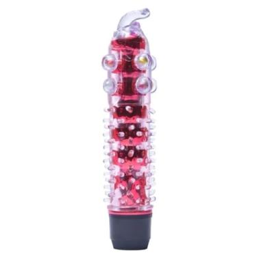 Imagem de Vibrador Com Esferas Estimuladoras Translucido Brinquedo Erótico 15 cm Multivelocidade [VERMELHO] PE011E