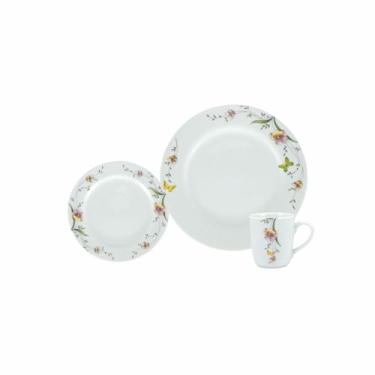 Imagem de Serviço de 18 Peças com Caneca em Porcelana, Decoração Carmem, Porcelana Schmidt