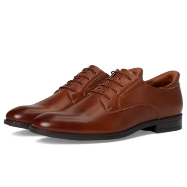 Imagem de Marc Joseph New York Sapato social masculino sem cadarço formal formal clássico com capuz Oxford para homens, Cognac Napa Leather, 38