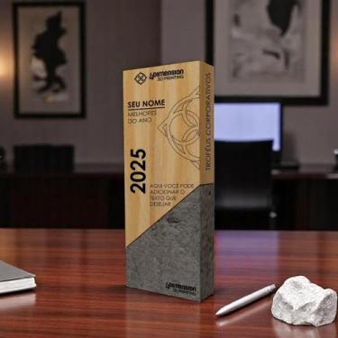 Imagem de Troféu Tower - Torre de madeira com base de concreto - 4 Dimension, 50