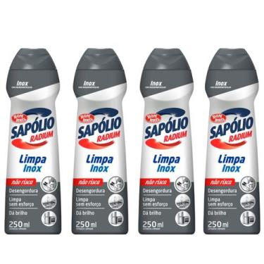 Imagem de KIT 4 Limpa Inox Sapólio Radium Bombril 250 ml