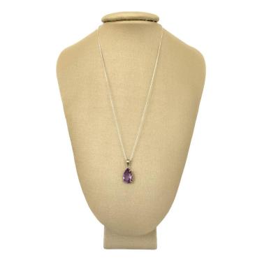 Imagem de Colar Em Prata 925 Ametista Em Gota -  Ponte Vecchio