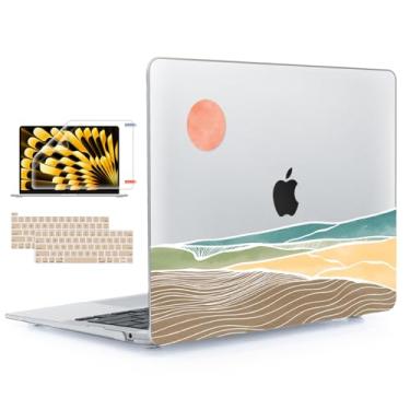 Imagem de YSCLBAHUK Capa para MacBook Pro de 13 polegadas M2 M1 A2338 2022 2021-2016 versão A2251 A2289 A2159 A1989 A1706 com Touch Bar serve para Touch ID, capa de plástico com estampa impressa para teclado