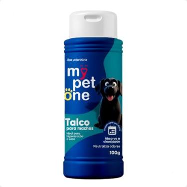 Imagem de Talco Higiênico Perfumado 100g Para Cães Macho Mypetone