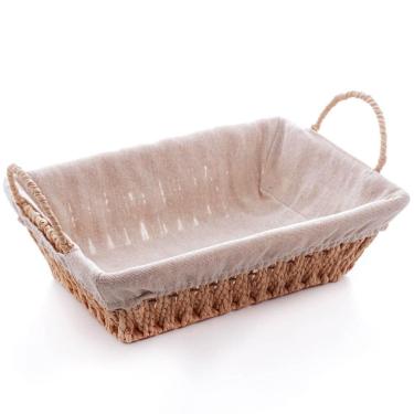 Imagem de Kit 15 Cestas para Servir Pães 29x19x12cm Restaurantes Forro Tecido Wolff Frutas Decoração