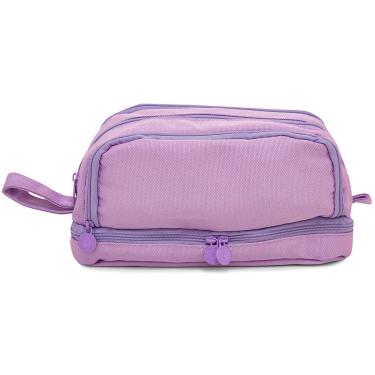 Imagem de Estojo Escolar, Quádruplo, Tecido, Lilás Pastel, Polibras