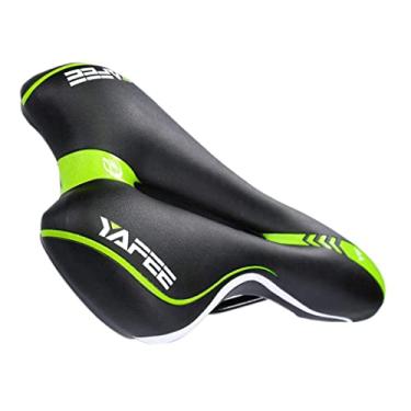 Imagem de Selim de bicicleta para assento de bicicleta, almofada macia acolchoada de gel para ciclismo MTB Road Mountain Bike (verde)