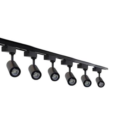 Imagem de Kit Trilho Eletrificado 2m + 6 Spot Led 7w Preto Luz Fria