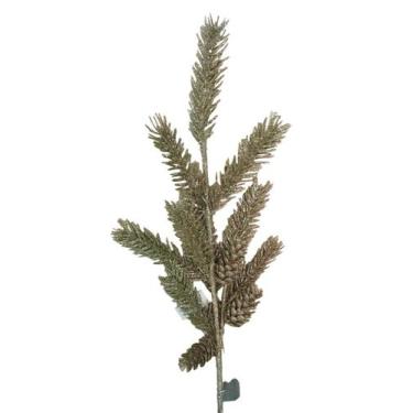 Imagem de Haste Pinheiro e Pinhas Dourada Natal 85cm - Bela Flor
