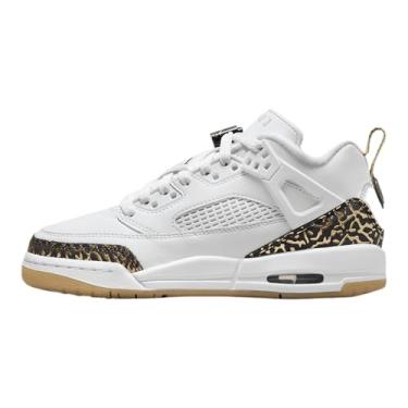 Imagem de Tênis infantil Jordan Spizike Low (HJ9022-100, branco/preto-metálico dourado), Branco/Preto-Metálico Ouro Vela, 17