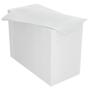 Imagem de Pacote com 100 toalhas de mão descartáveis para banheiro, toalhas de papel macias e absorventes guardanapos de mão decorativos descartáveis para cozinha, festas, casamentos, jantares