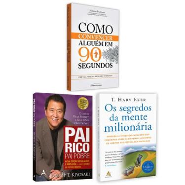 Imagem de Kit 3livros, Pai Rico, Pai Pobre + Como Convencer Alguém em 90 Segundo