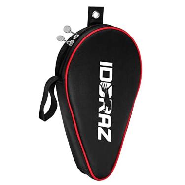 Imagem de Idoraz Ping Pong Paddle Case - Melhor capa para raquete de tênis de mesa para sua raquete - bolsa de material à prova d'água, For Two Paddles