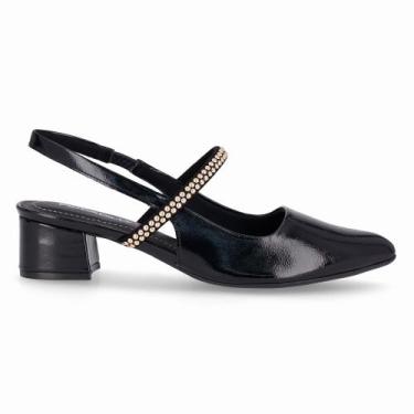 Imagem de Sapato Slingback Taci Salto Médio Preto - PICCADILLY, 36
