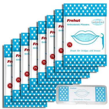 Imagem de Flossers ortodônticos Frehut 600 Count para aparelho ortodôntico com e