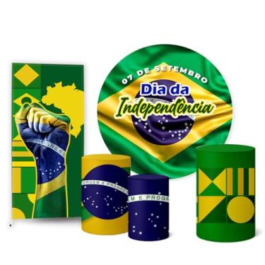 Imagem de Trio Capas Cilindro + Painel Redondo + Lateral Dia da Independência (K2DIB0001)