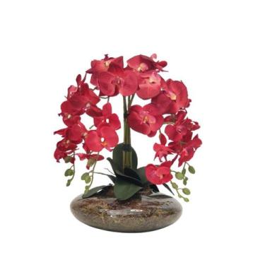 Imagem de Arranjo montado com 4 orquídeas flor artificial Liz - La Caza Store
