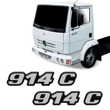 Imagem de Kit Adesivos 914 C Mercedes Mb Eletrônico Emblema Lateral - SPORTINOX,