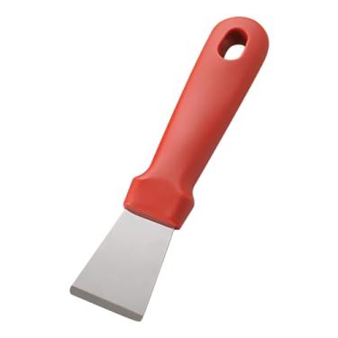 Imagem de Espátula de silicone, espátulas de borracha, espátula de limpeza de cozinha, aço inoxidável, óleo, gases, pá, geladeira, degelo, congelador, raspador de gelo para casa, vermelho