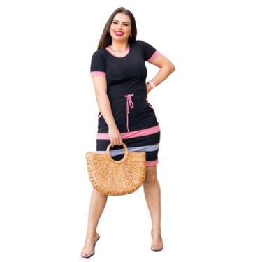 Imagem de Vestido Midi Moda Evangelica Cinto Viscolycra - wm, Rosa, M
